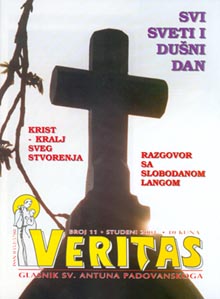 Naslovnica Veritasa br. 11/2001. - ivot, smrt i uskrsnue